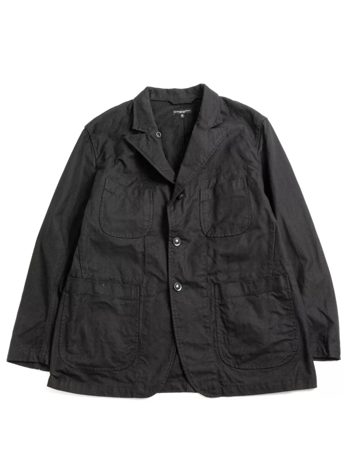 Engineered Garments BEDFORD JACKET BLACK COTTON BRUSHED HB Fashion