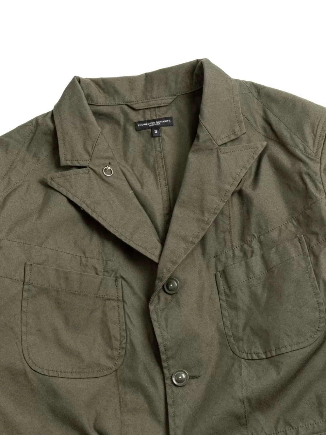 Engineered Garments BEDFORD JACKET OLIVE CP WEATHER POPLIN Online