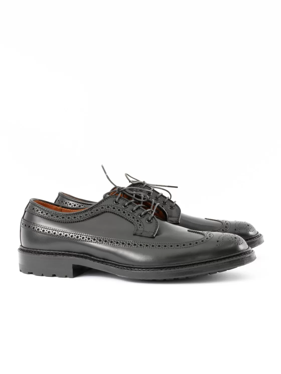 Alden for The Bureau BLACK CORDOVAN LONG WING BLUCHER COMMANDO SOLE Clearance