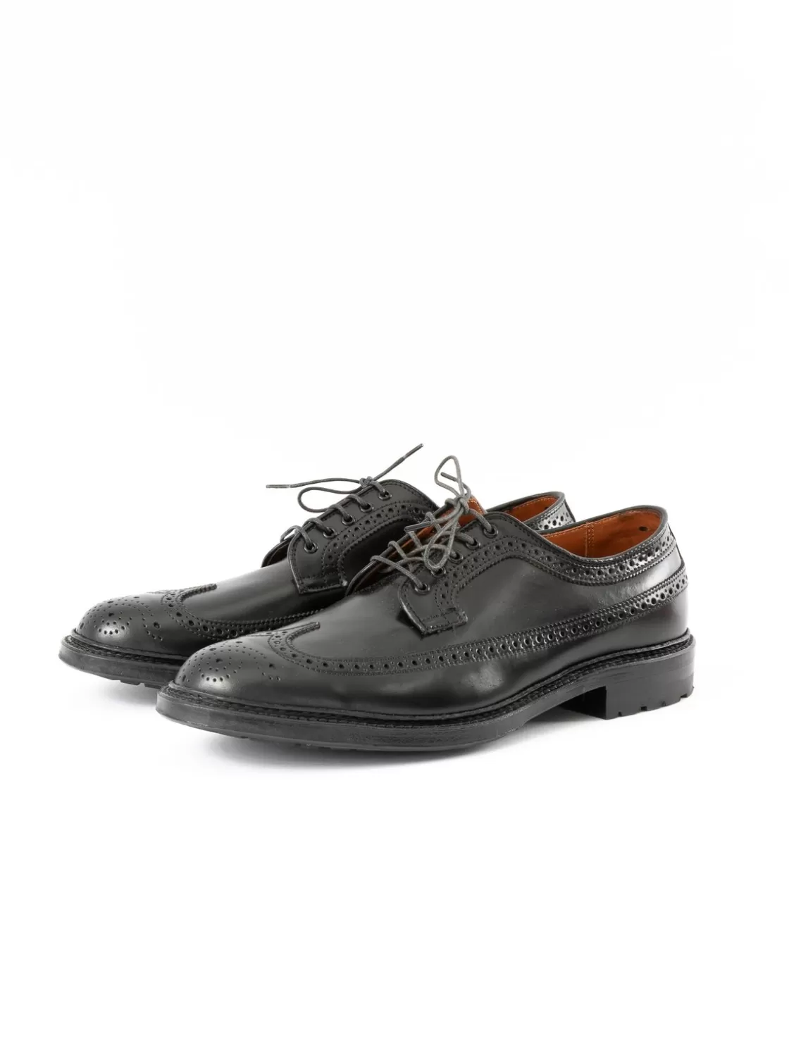 Alden for The Bureau BLACK CORDOVAN LONG WING BLUCHER COMMANDO SOLE Clearance
