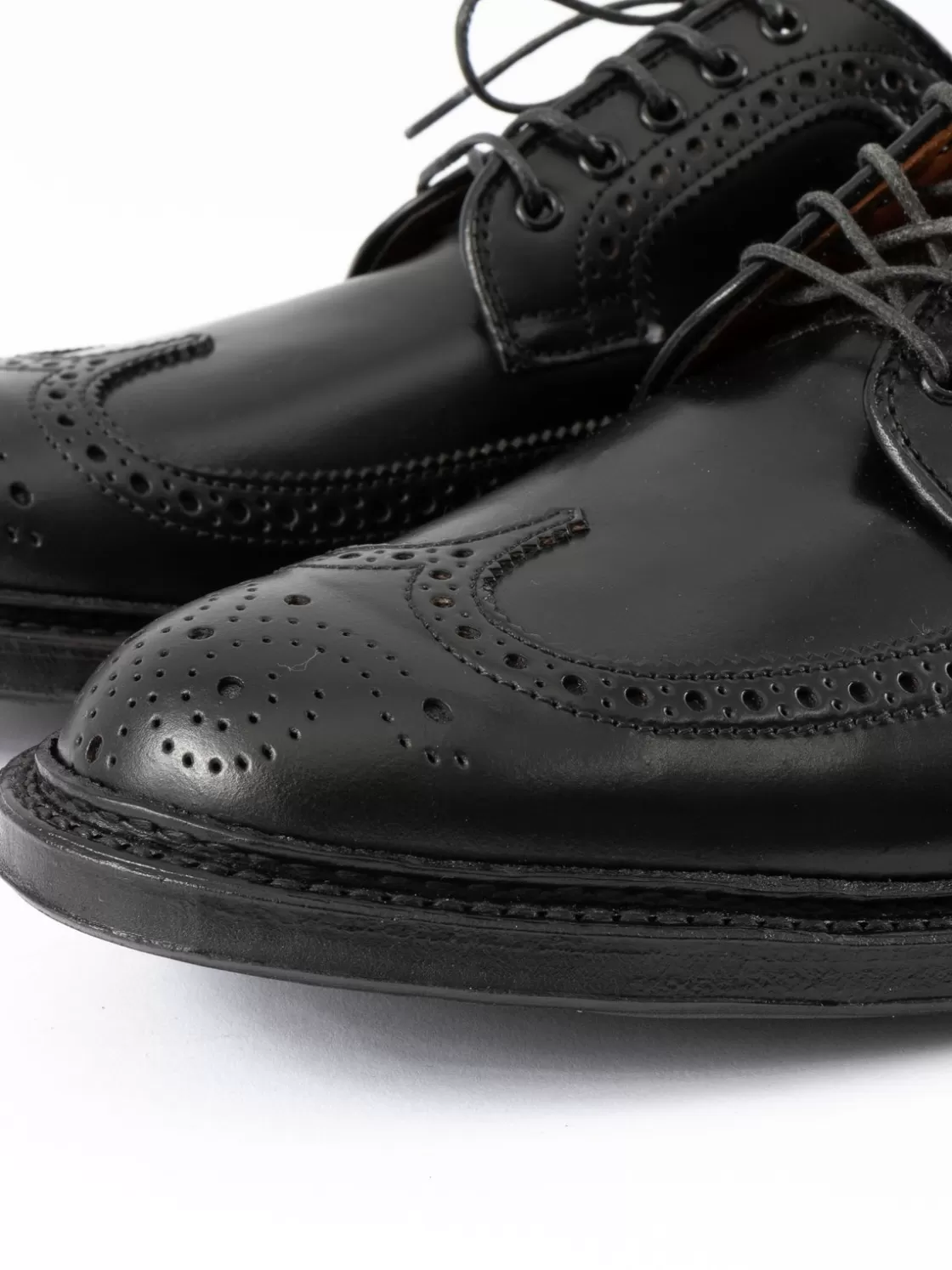 Alden for The Bureau BLACK CORDOVAN LONG WING BLUCHER COMMANDO SOLE Clearance