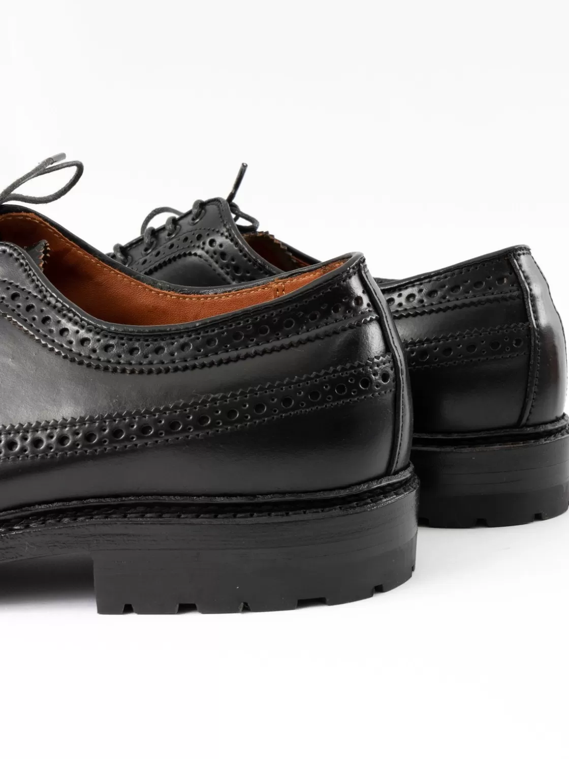 Alden for The Bureau BLACK CORDOVAN LONG WING BLUCHER COMMANDO SOLE Clearance