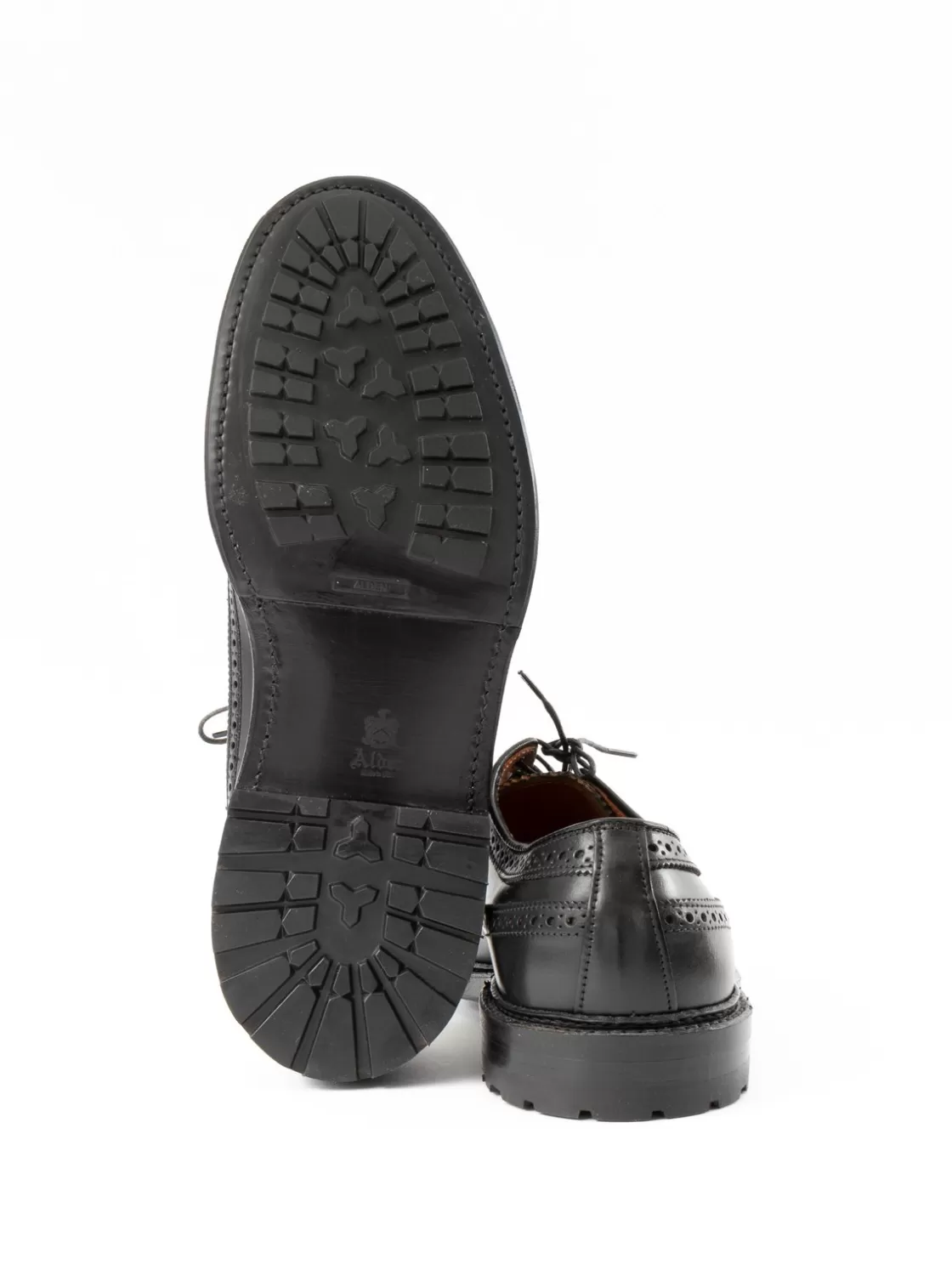Alden for The Bureau BLACK CORDOVAN LONG WING BLUCHER COMMANDO SOLE Clearance