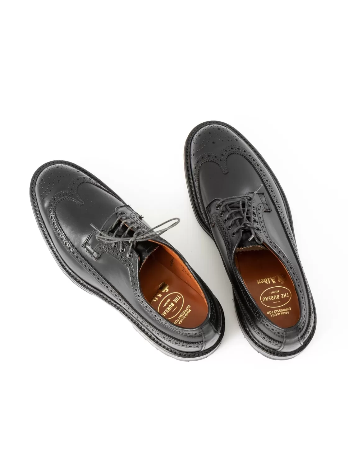 Alden for The Bureau BLACK CORDOVAN LONG WING BLUCHER COMMANDO SOLE Clearance