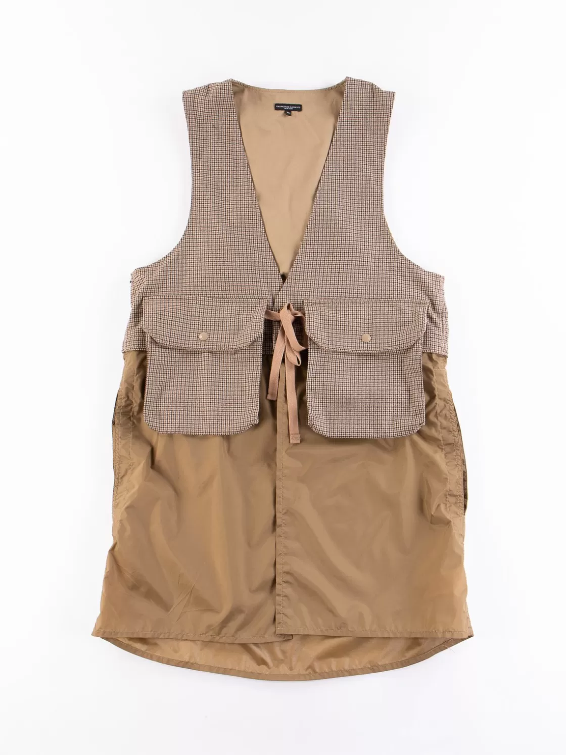 Engineered Garments Brown Wool Poly Gunclub Check Long Fowl Vest Cheap