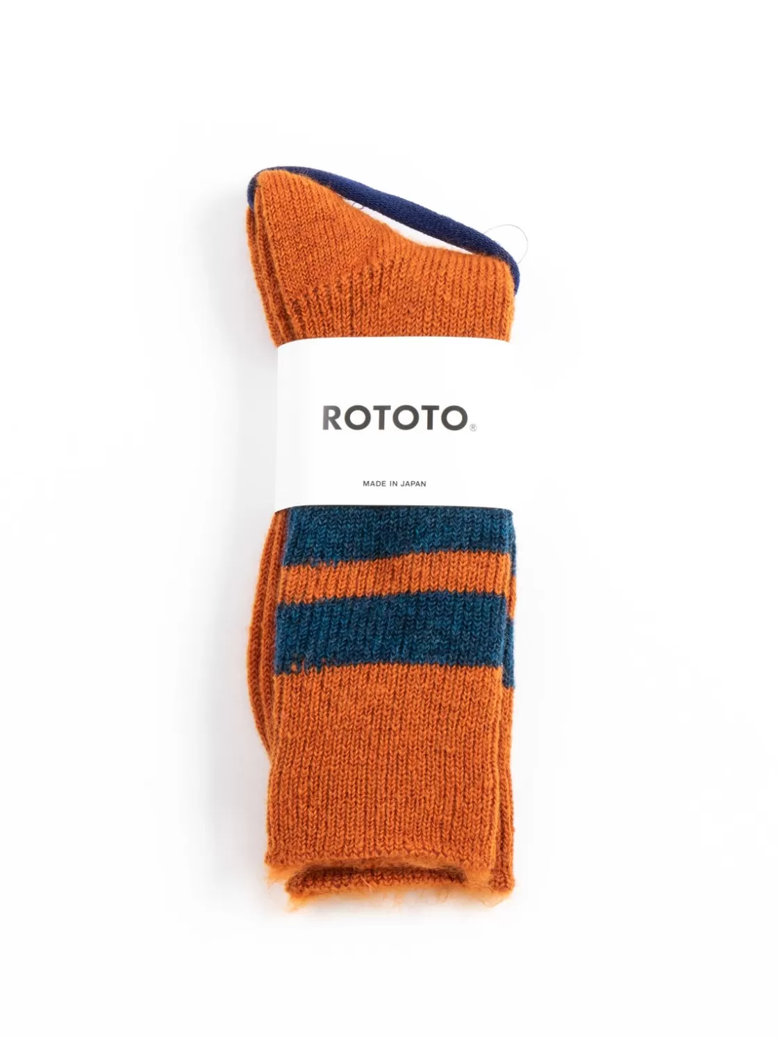 RoToTo BRUSH MOHAIR CREW SOCKS ORANGE New