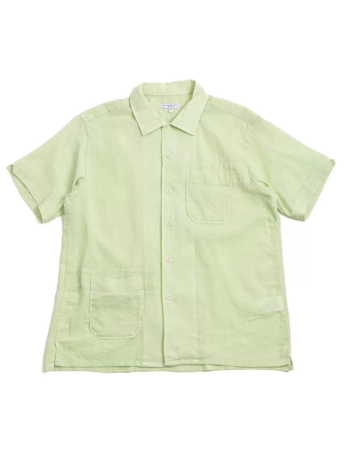 Engineered Garments CAMP SHIRT COTTON CREPE LIME Cheap