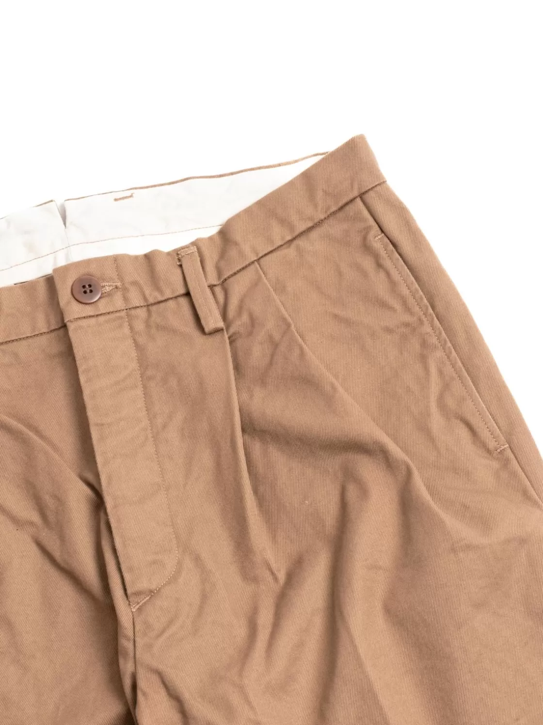 SEUVAS CHINO 2TUCK PANTS BROWN Cheap