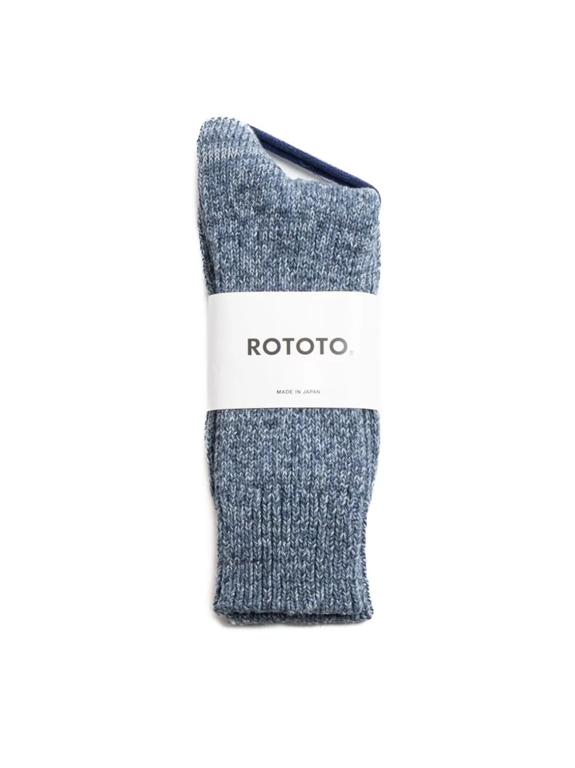 RoToTo DENIM TONE CREW SOCKS ICE DENIM Sale