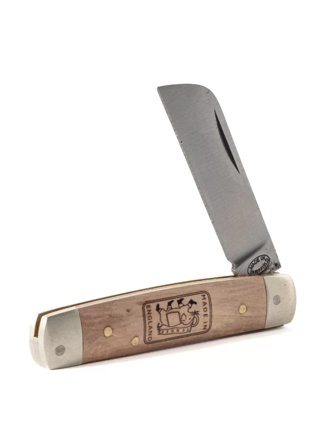 Tender Co DOUBLE BOLSTER POCKET KNIFE CARBON STEEL AND PEAR WOOD POLISHED Best Sale