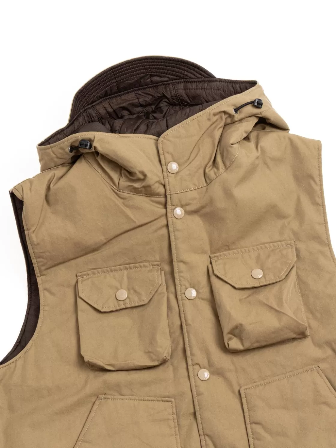 Engineered Garments FIELD VEST KHAKI NYCO TWILL Outlet