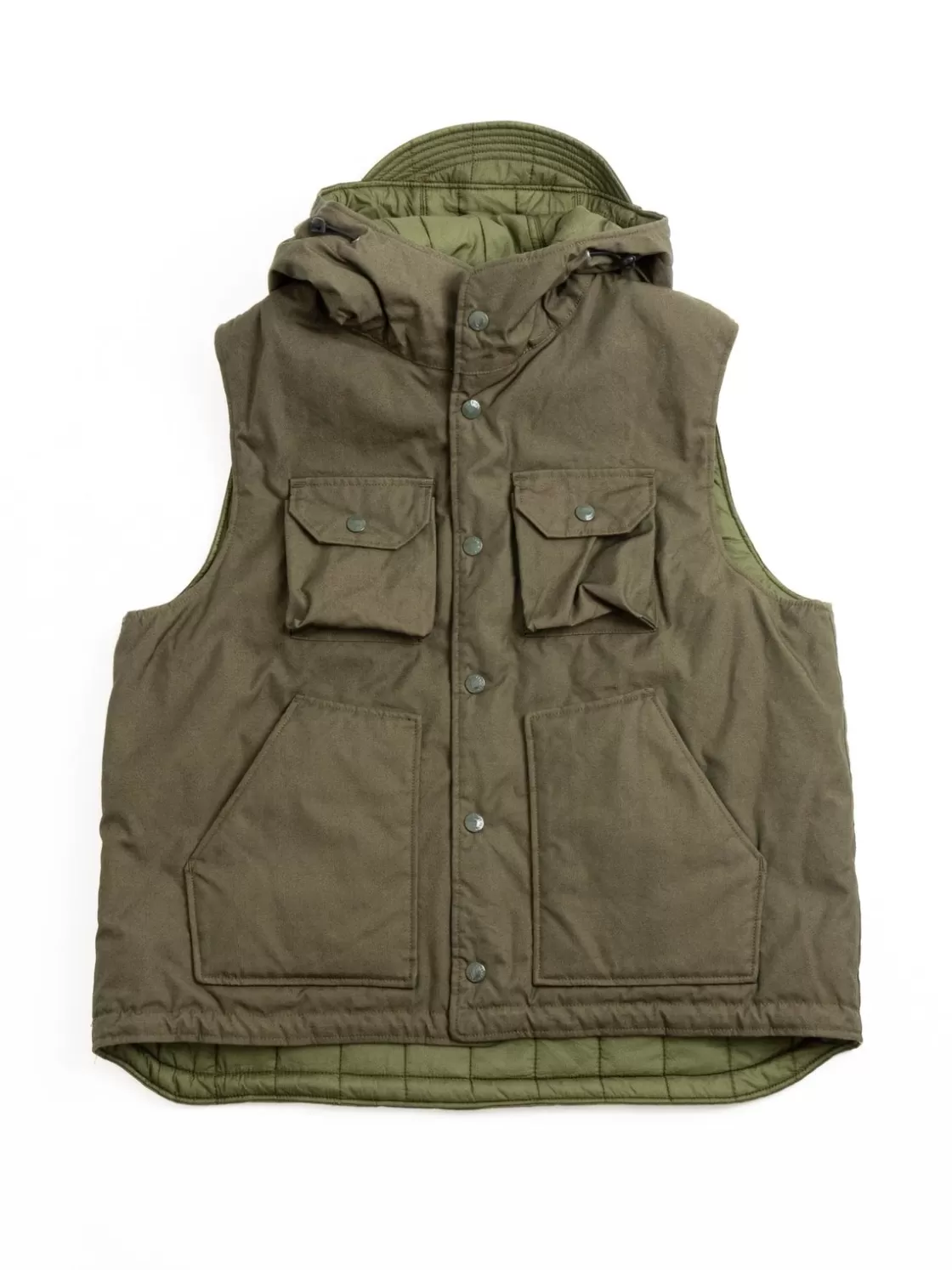 Engineered Garments FIELD VEST OLIVE CP WEATHER POPLIN Hot