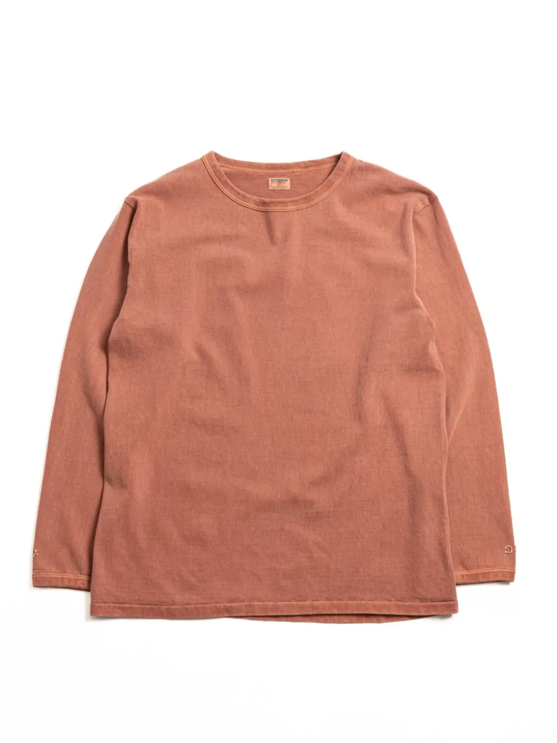 DUBBLE WORKS HEAVY WEIGHT PIGMENT DYED L/S TEE BRICK RED Store