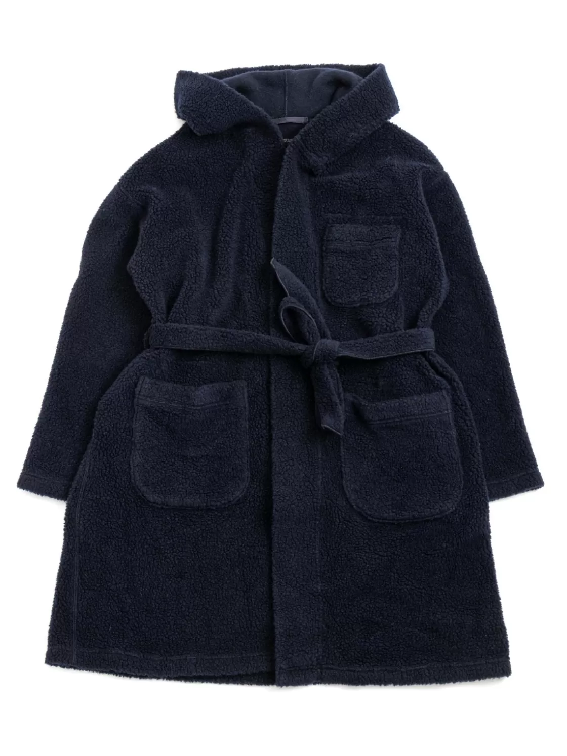 Engineered Garments KNIT ROBE NAVY WOOL POLY SHAGGY KNIT Best Sale