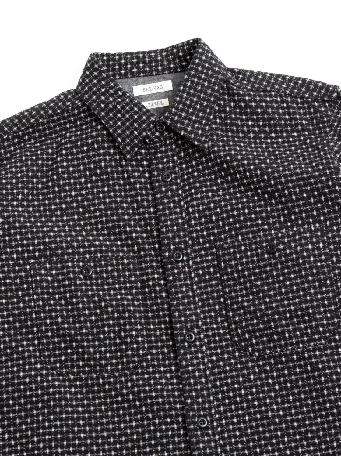 SEUVAS KURUME CROSS WORK SHIRT BLACK Sale