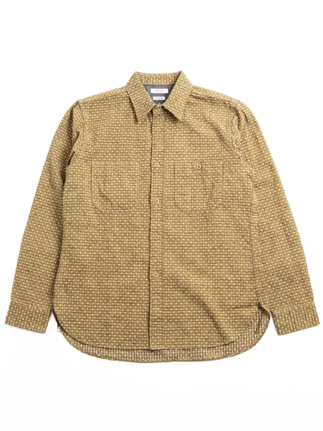 SEUVAS KURUME CROSS WORK SHIRT MUSTARD Cheap