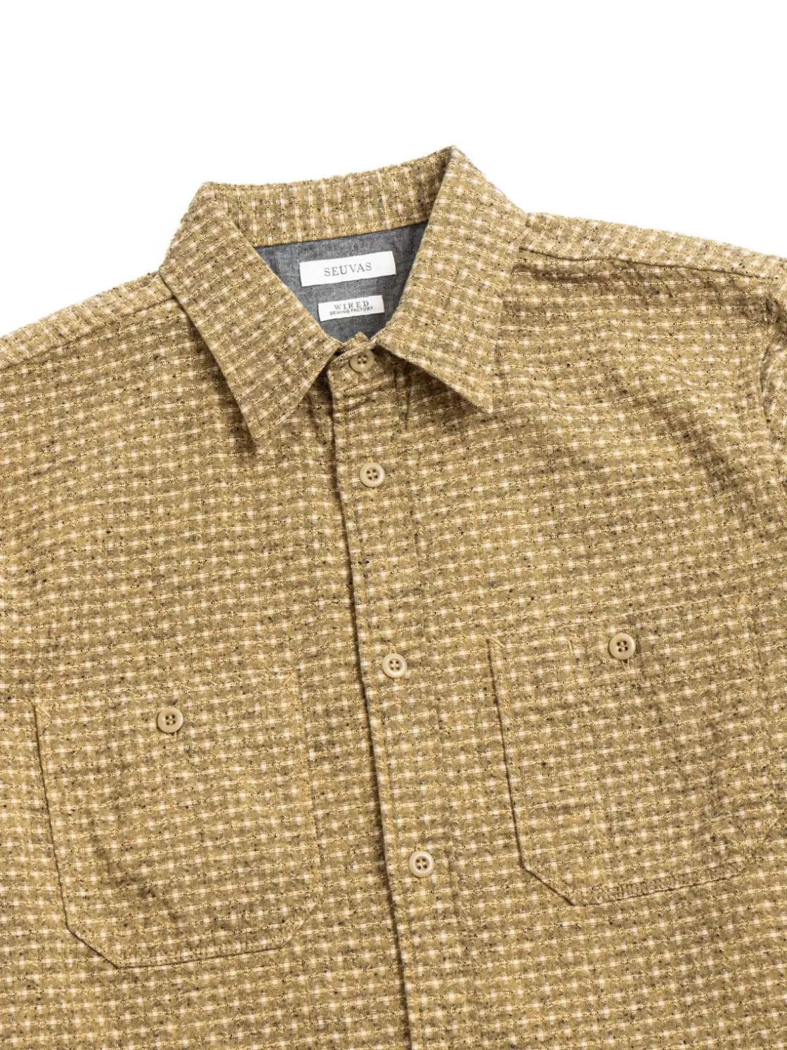 SEUVAS KURUME CROSS WORK SHIRT MUSTARD Cheap