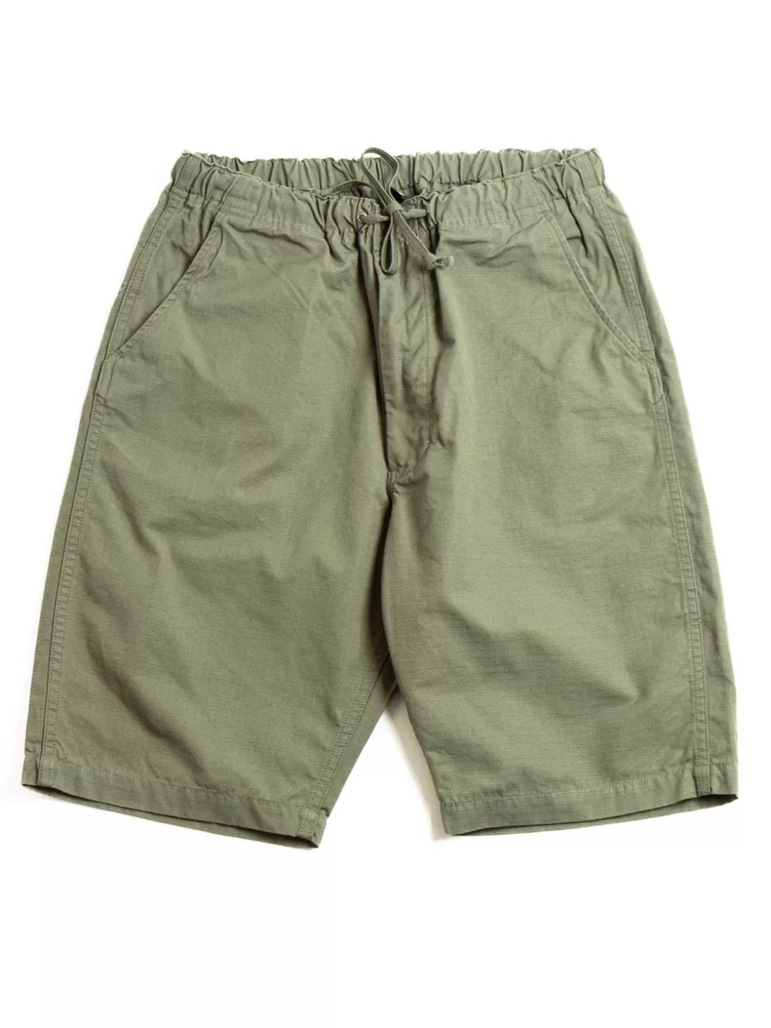 orSlow (LOT 03–7022) NEW YORKER SHORTS RIPSTOP COTTON ARMY GREEN New