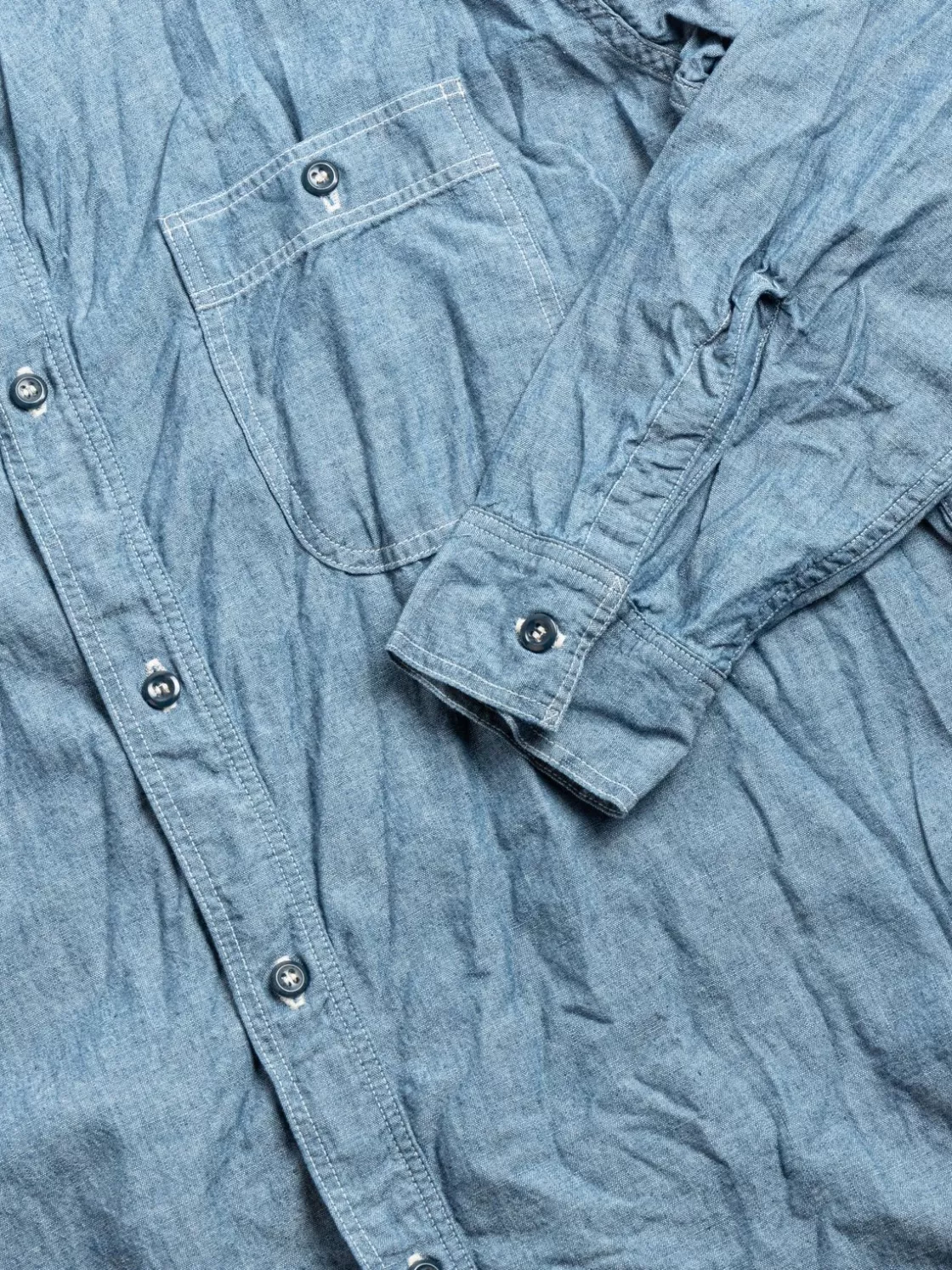 orSlow (LOT–V8070) CHAMBRAY VINTAGE WORK SHIRT Best Sale