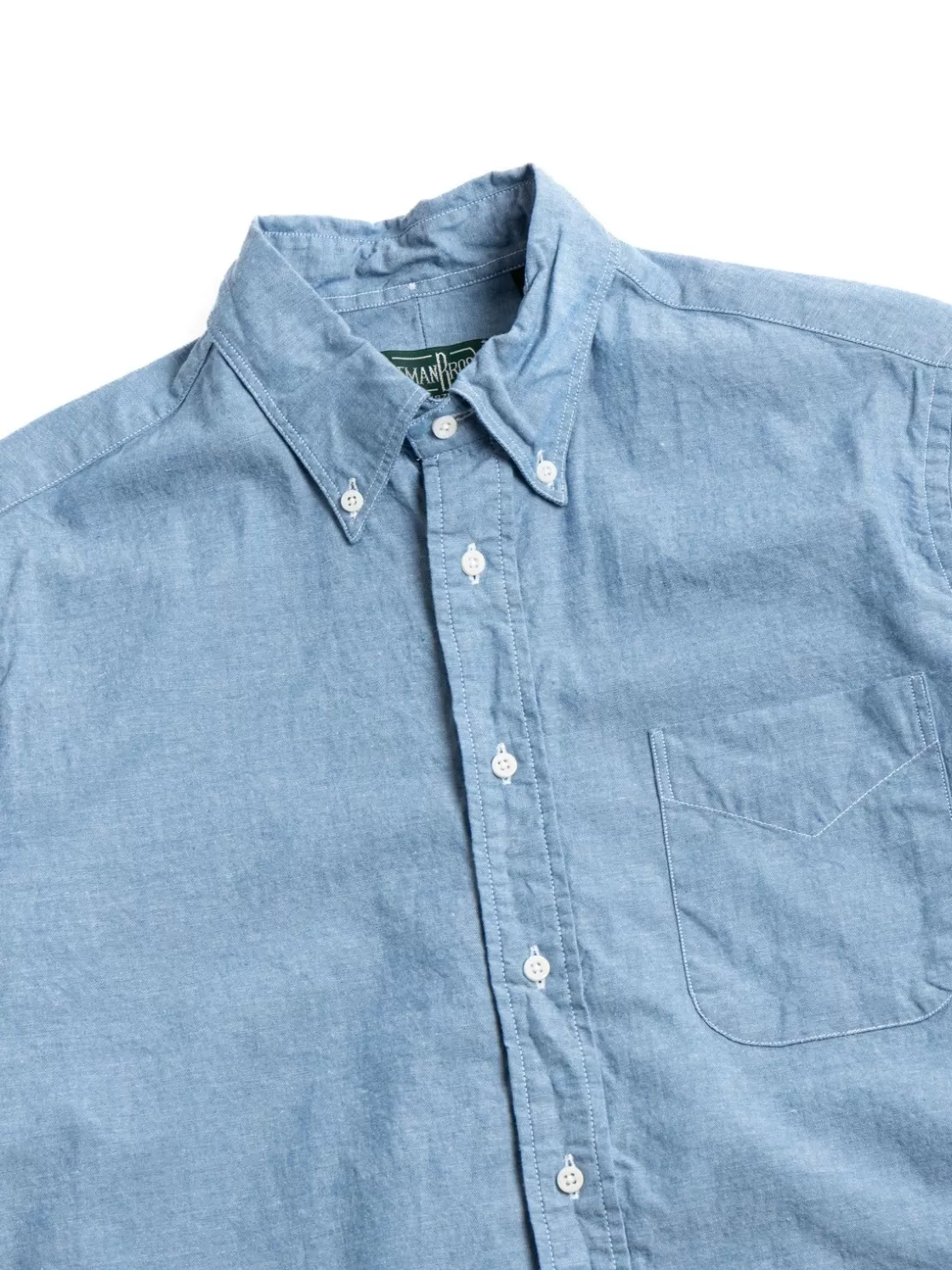 GITMAN VINTAGE L/S BUTTON DOWN SHIRT CLASSIC BLUE CHAMBRAY Best Sale