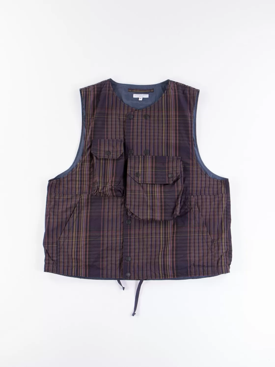 Engineered Garments Multi Color Nyco Plaid Cover Vest Flash Sale