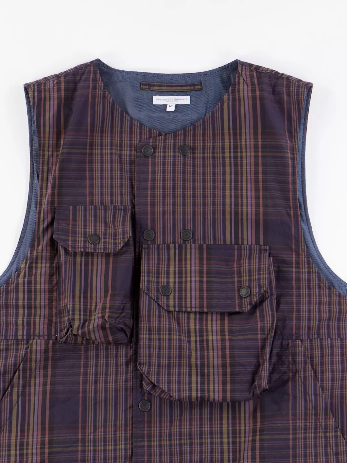 Engineered Garments Multi Color Nyco Plaid Cover Vest Flash Sale