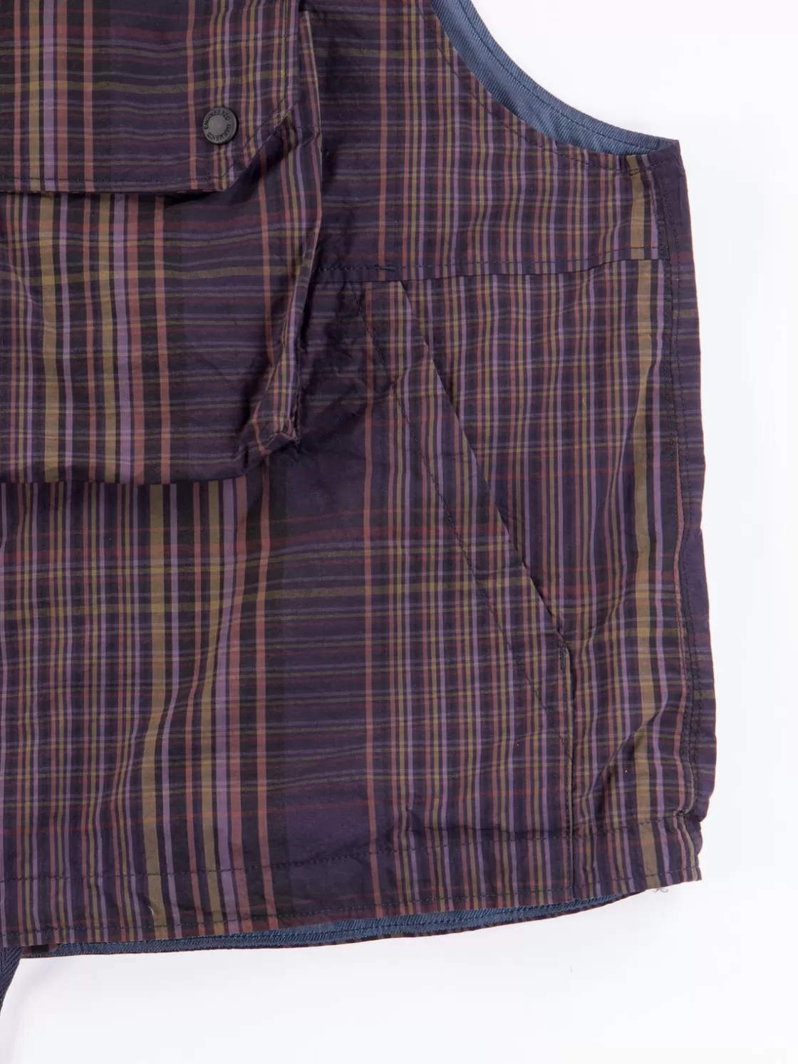 Engineered Garments Multi Color Nyco Plaid Cover Vest Flash Sale