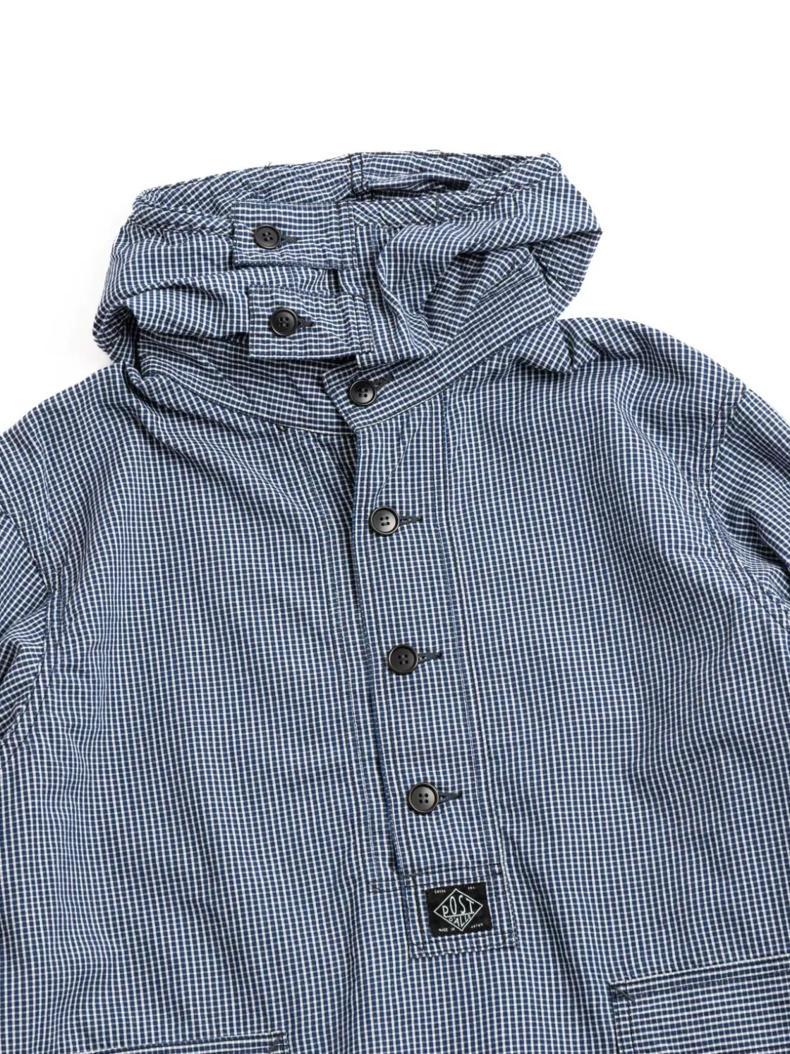 Post O’alls (1105–ICI) NAVY PARKA INDIGO CHECK Fashion