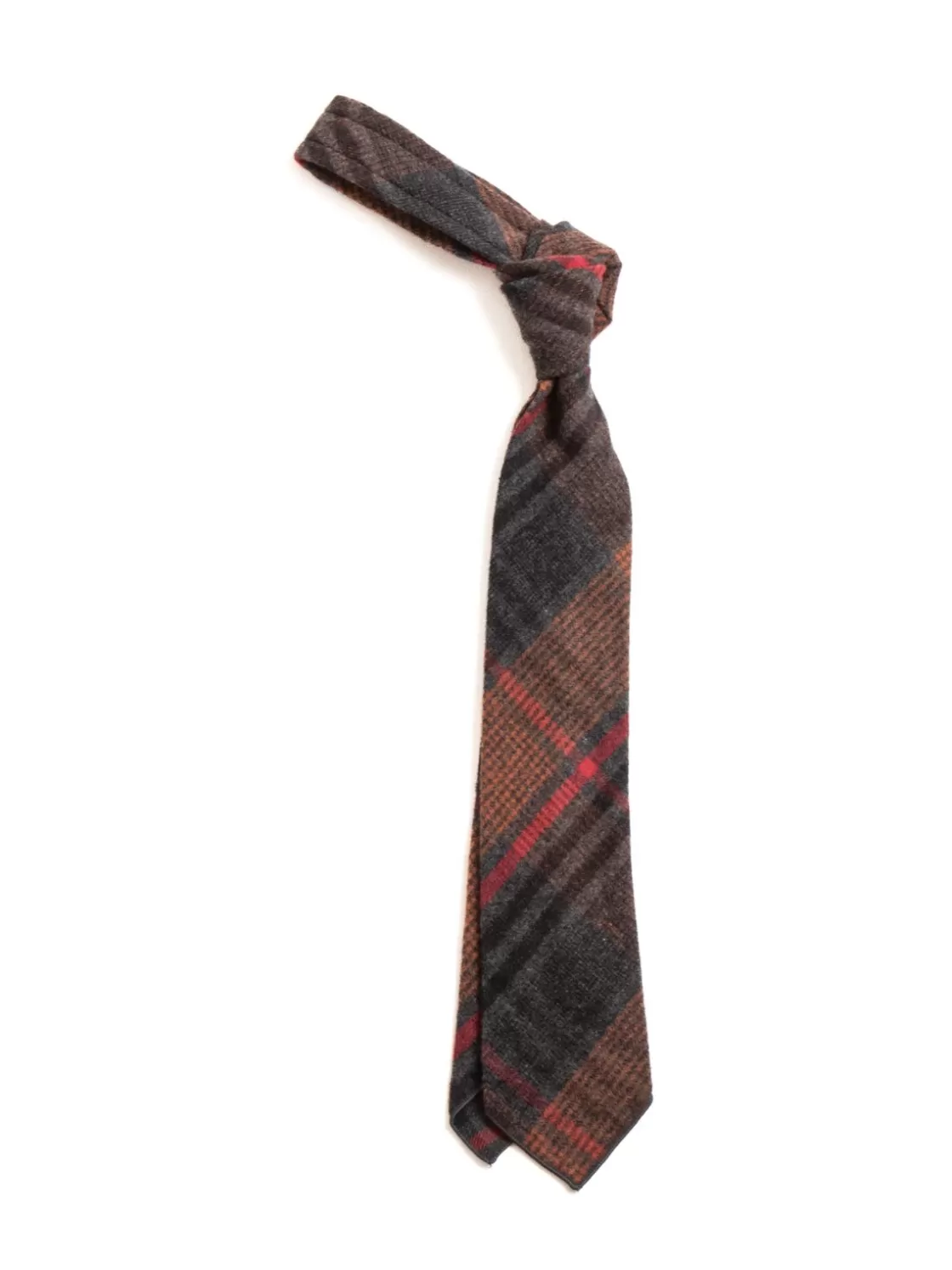 Engineered Garments NECK TIE ORANGE RED COTTON PLAID FLANNEL Online