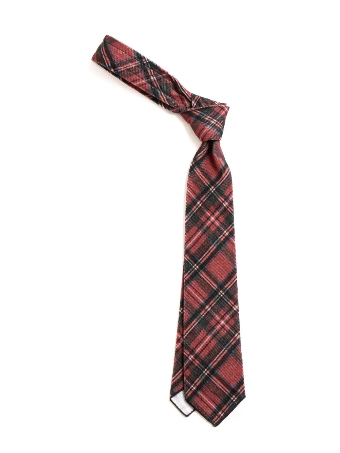 Engineered Garments NECK TIE RED TARTAN CHECK PRINT CORDUROY Hot