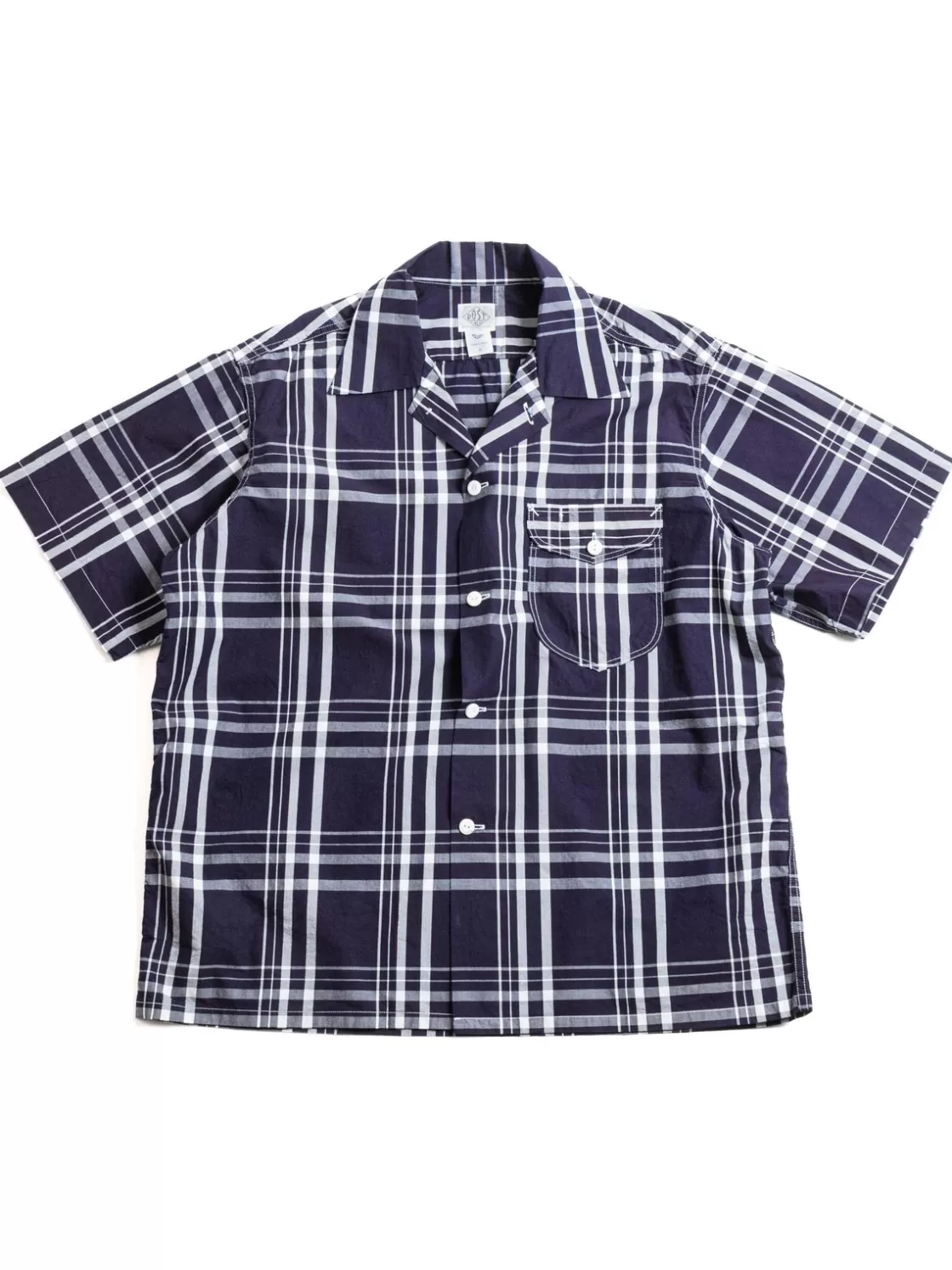 Post O’alls NEW BASIC S/S SHIRT INDIGO CHECK 1 Clearance