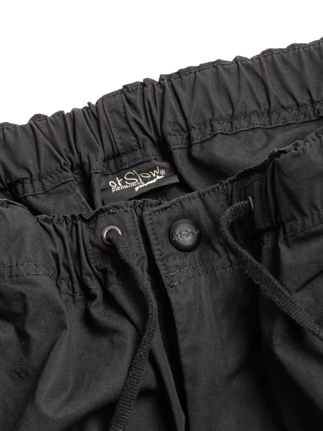 orSlow NEW YORKER PANT BLACK COTTON TYPEWRITER CLOTH Clearance
