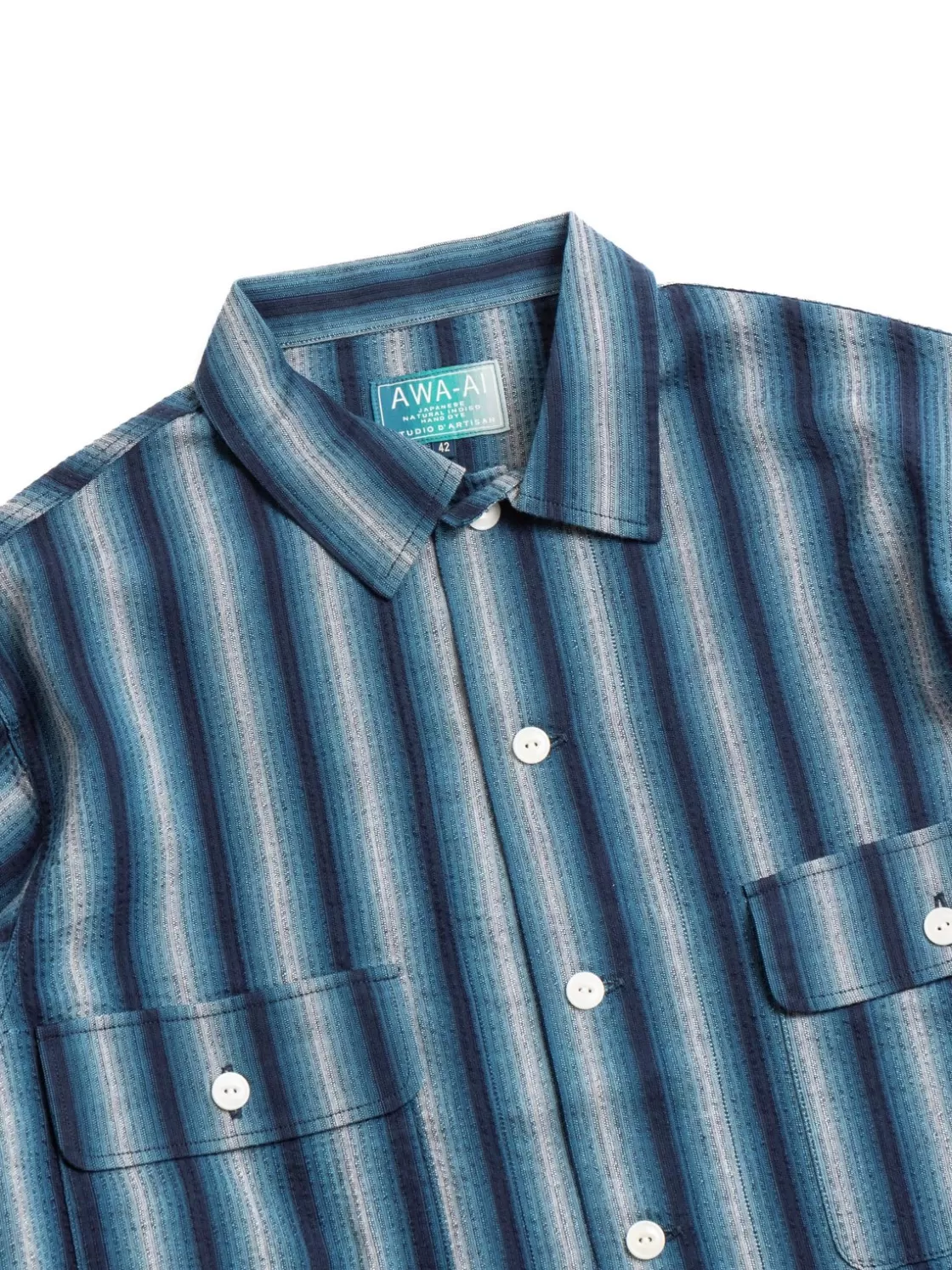 Studio D’Artisan NO.5706A AWA–AI HAND DYE SIJIRA SHIRT INDIGO Best