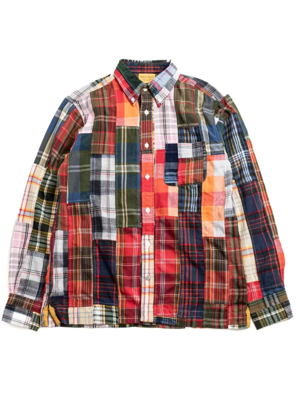 TBB X OMTC (OM45100.25) WINTER MADRAS PATCHWORK STRAIGHT HEM BD SHIRT Sale