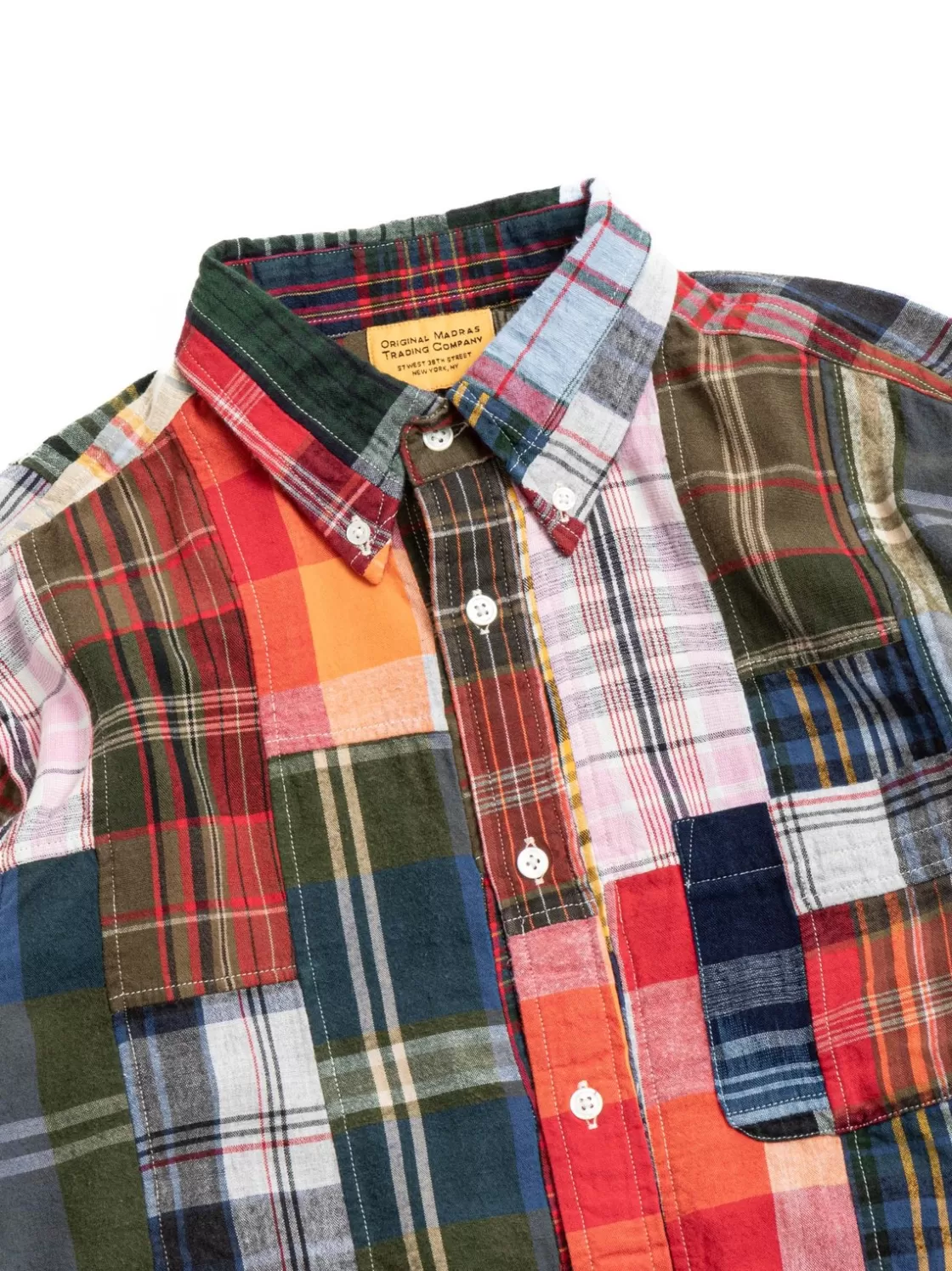 TBB X OMTC (OM45100.25) WINTER MADRAS PATCHWORK STRAIGHT HEM BD SHIRT Sale