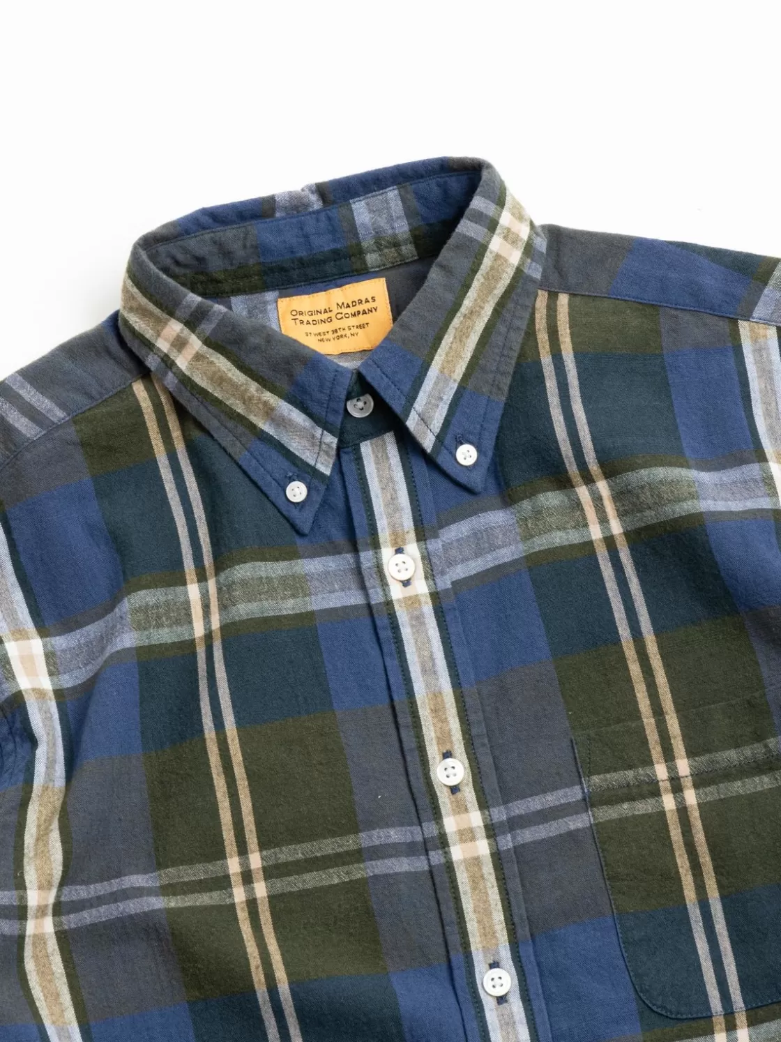 TBB X OMTC (OM45100.13) WINTER MADRAS WEAVE STRAIGHT HEM BD SHIRT Shop