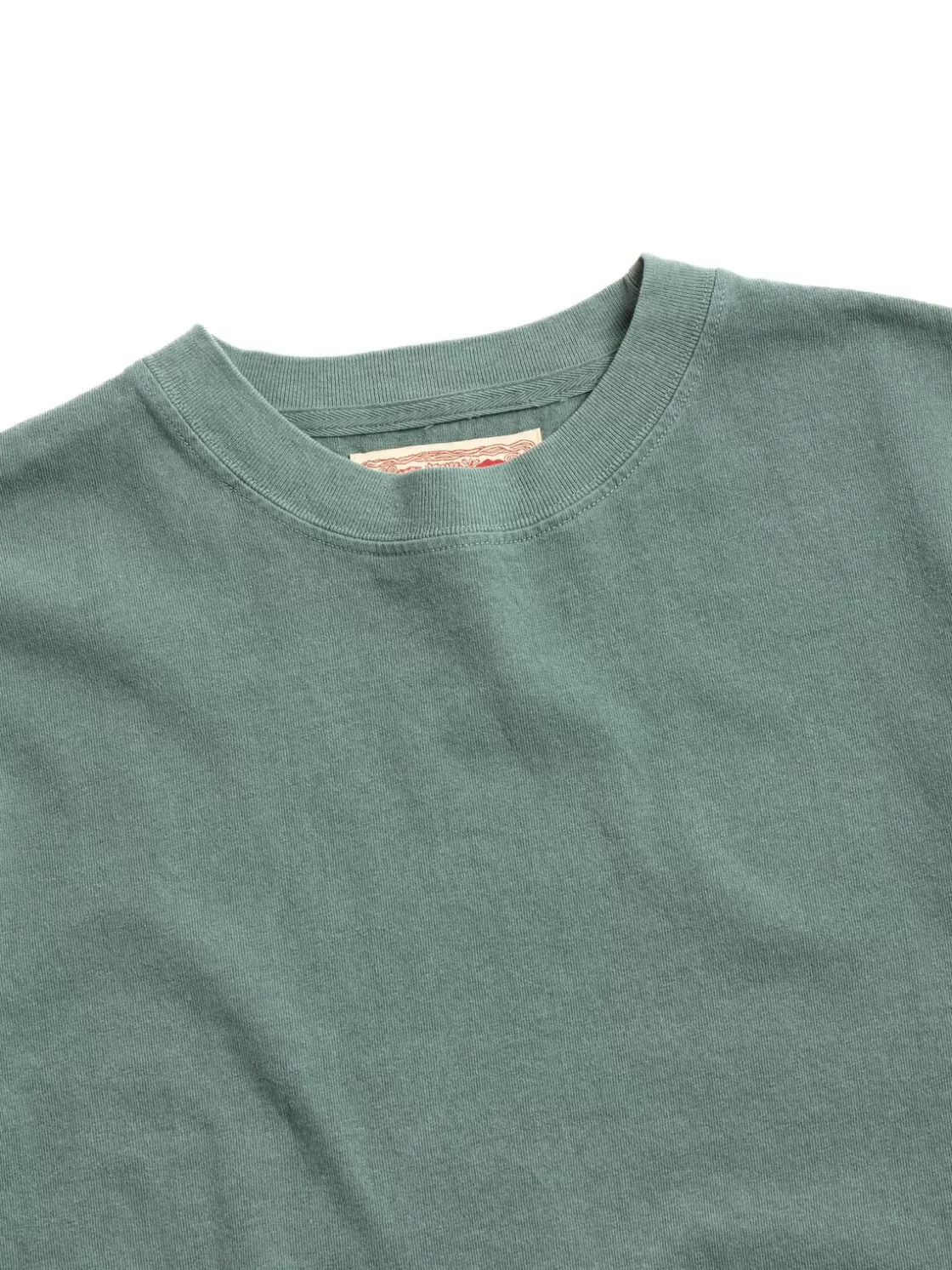 MONOSTEREO ON THE FARM RAW HEM TEE GREEN Online