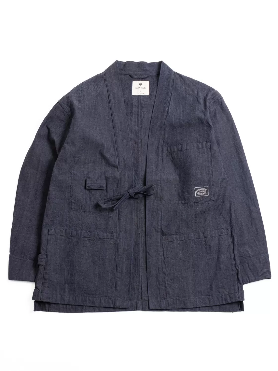 SNOW PEAK APPAREL ORGANIC COTTON CANVAS NORAGI JACKET INDIGO Clearance