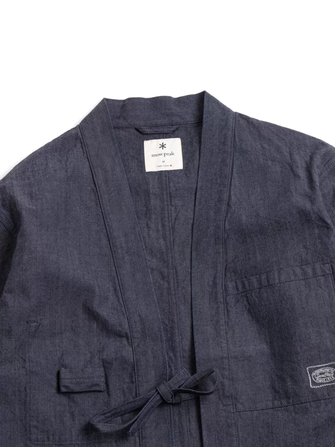 SNOW PEAK APPAREL ORGANIC COTTON CANVAS NORAGI JACKET INDIGO Clearance