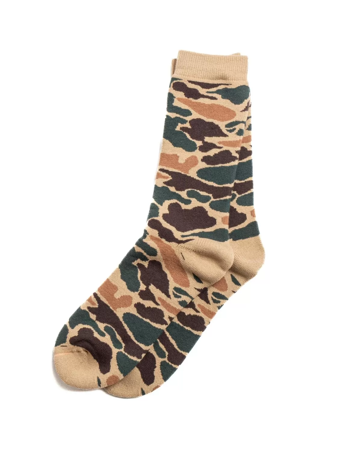 RoToTo PILE CAMO CREW SOCKS KHAKI Cheap