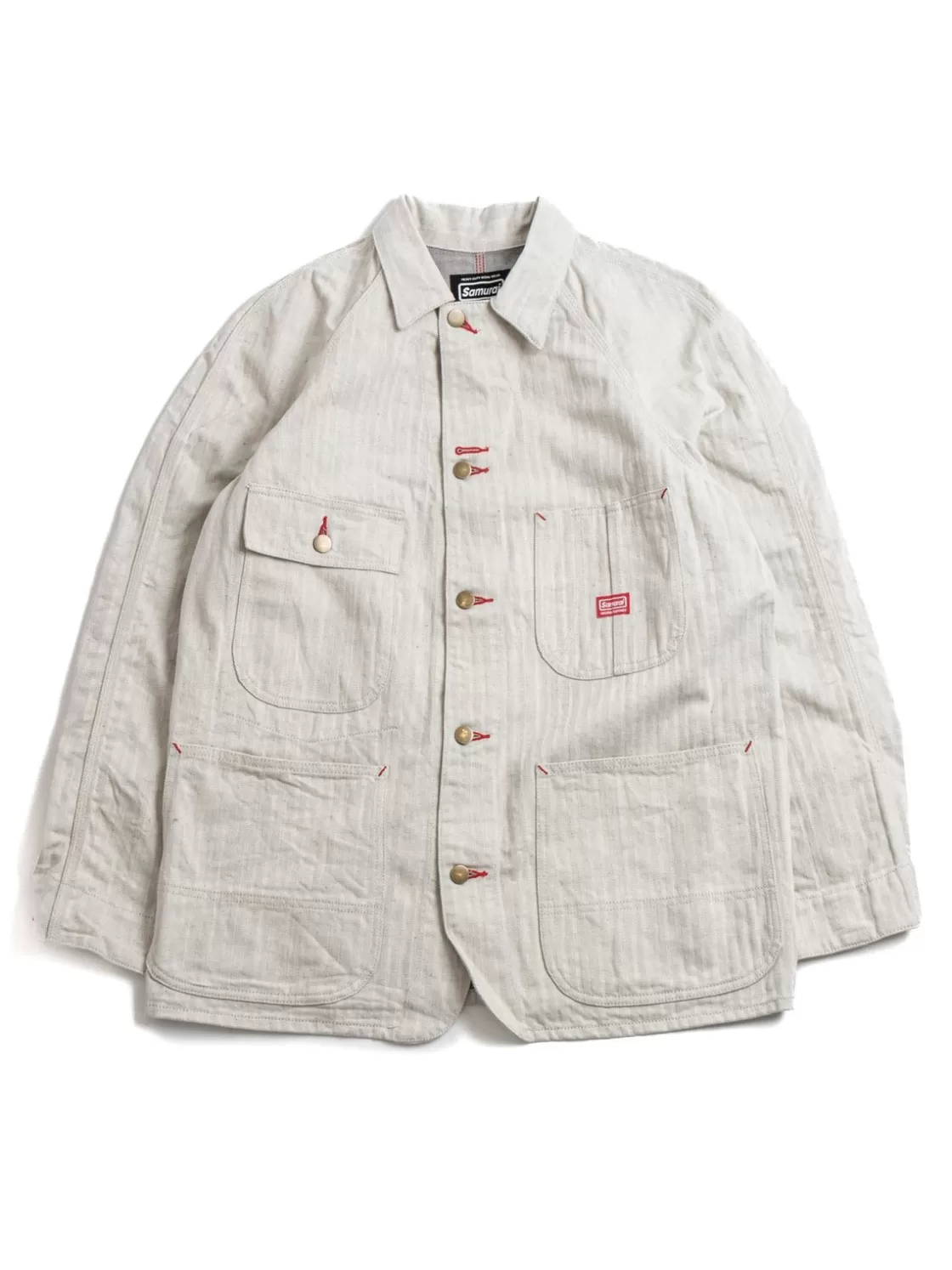 SAMURAI SWCCA–HB 13OZ HBT CHORE JACKET OATMEAL Outlet