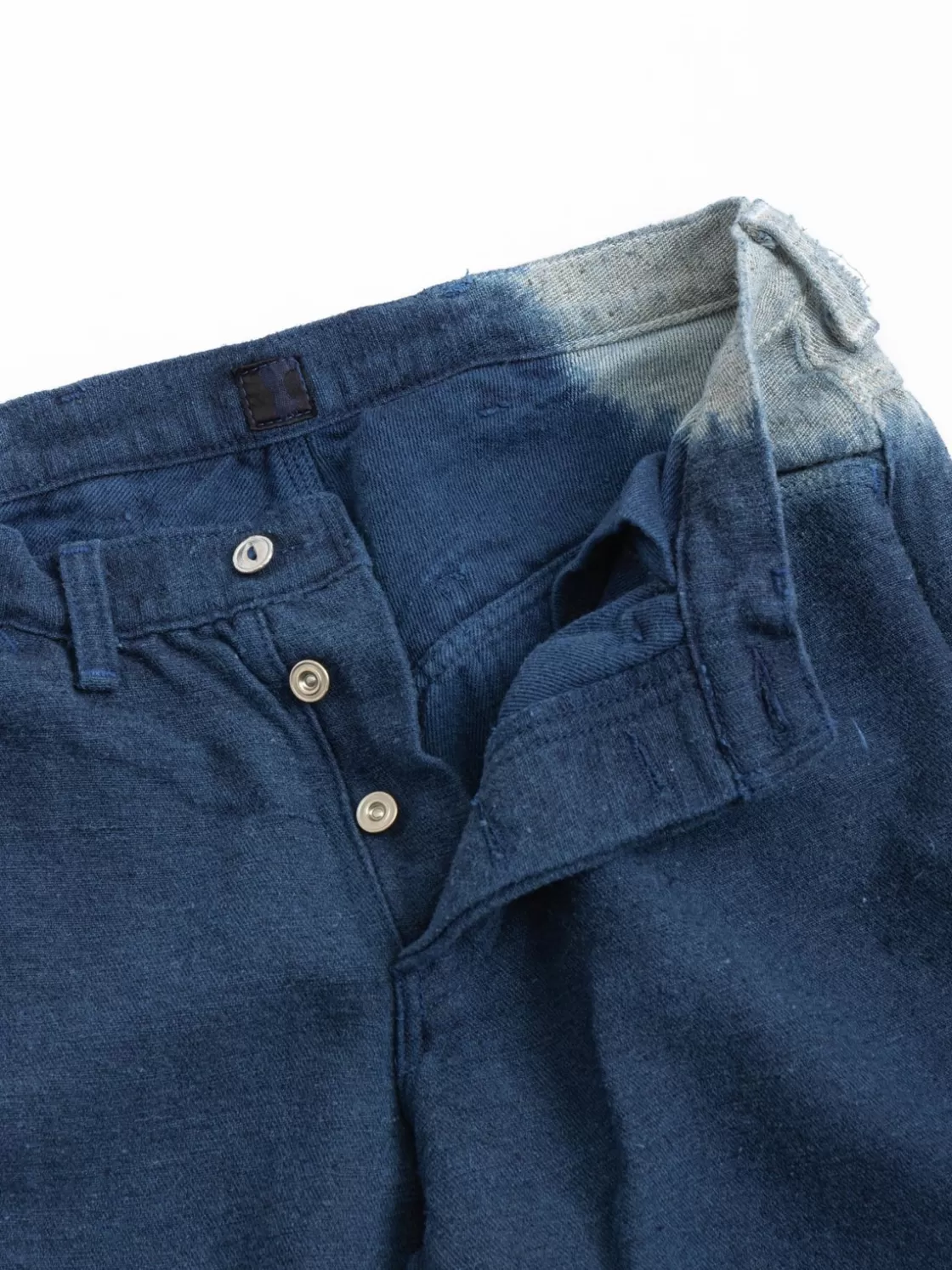 Tender Co TYPE 130 TAPERED HEMP–WOOL–COTTON BULL DENIM ACHILLES’ HEEL INDIGO DYED Best