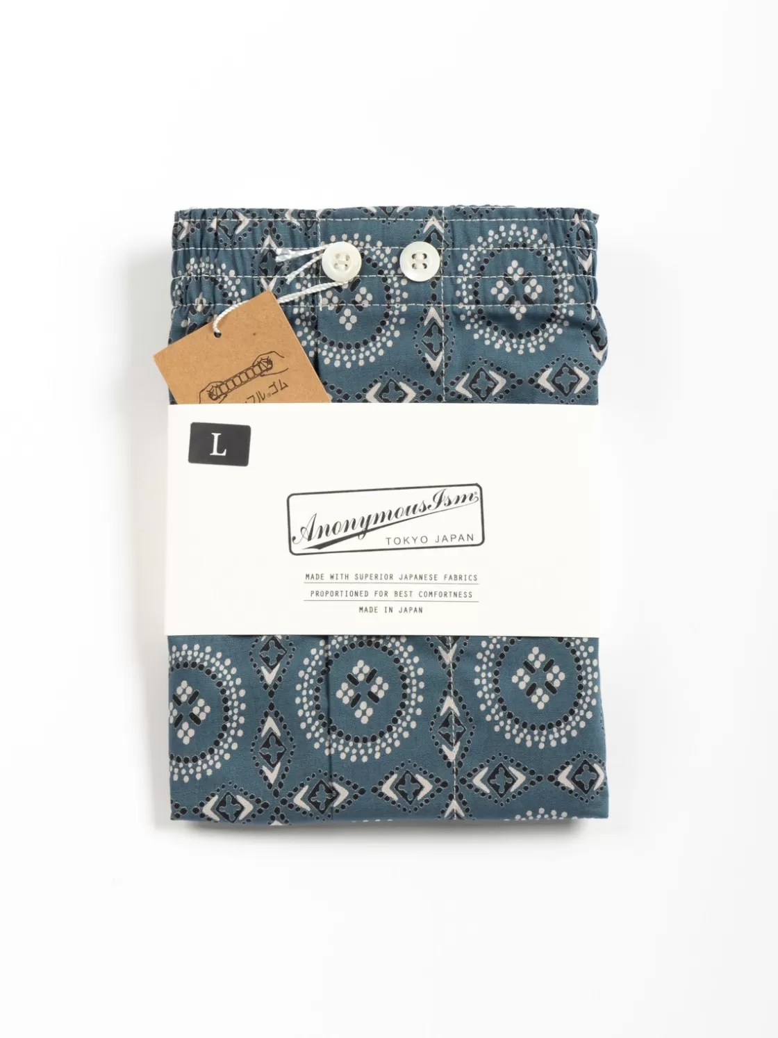 Anonymous Ism VINTAGE BANDANA PRINTED BOXER BLUE Cheap
