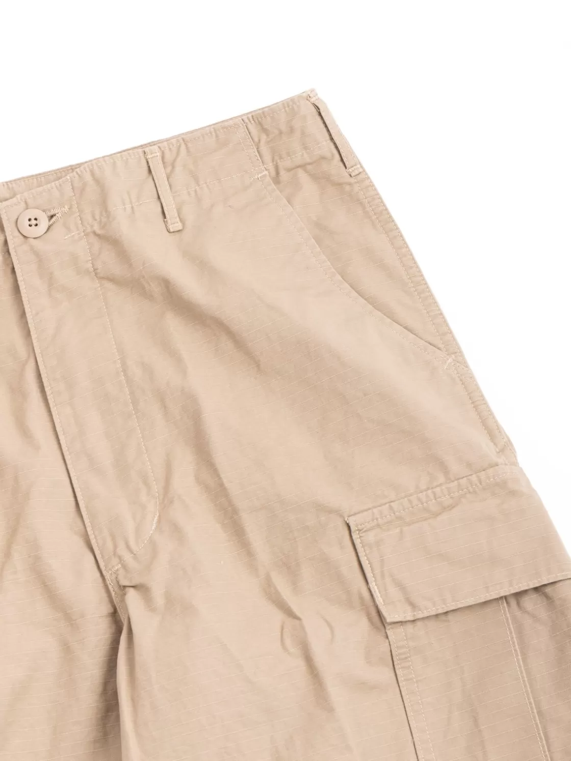 The Bureau Belfast VINTAGE FIT 6 POCKET CARGO SHORTS RIPSTOP BEIGE Online
