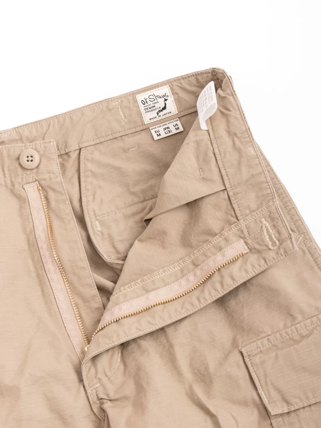 The Bureau Belfast VINTAGE FIT 6 POCKET CARGO SHORTS RIPSTOP BEIGE Online