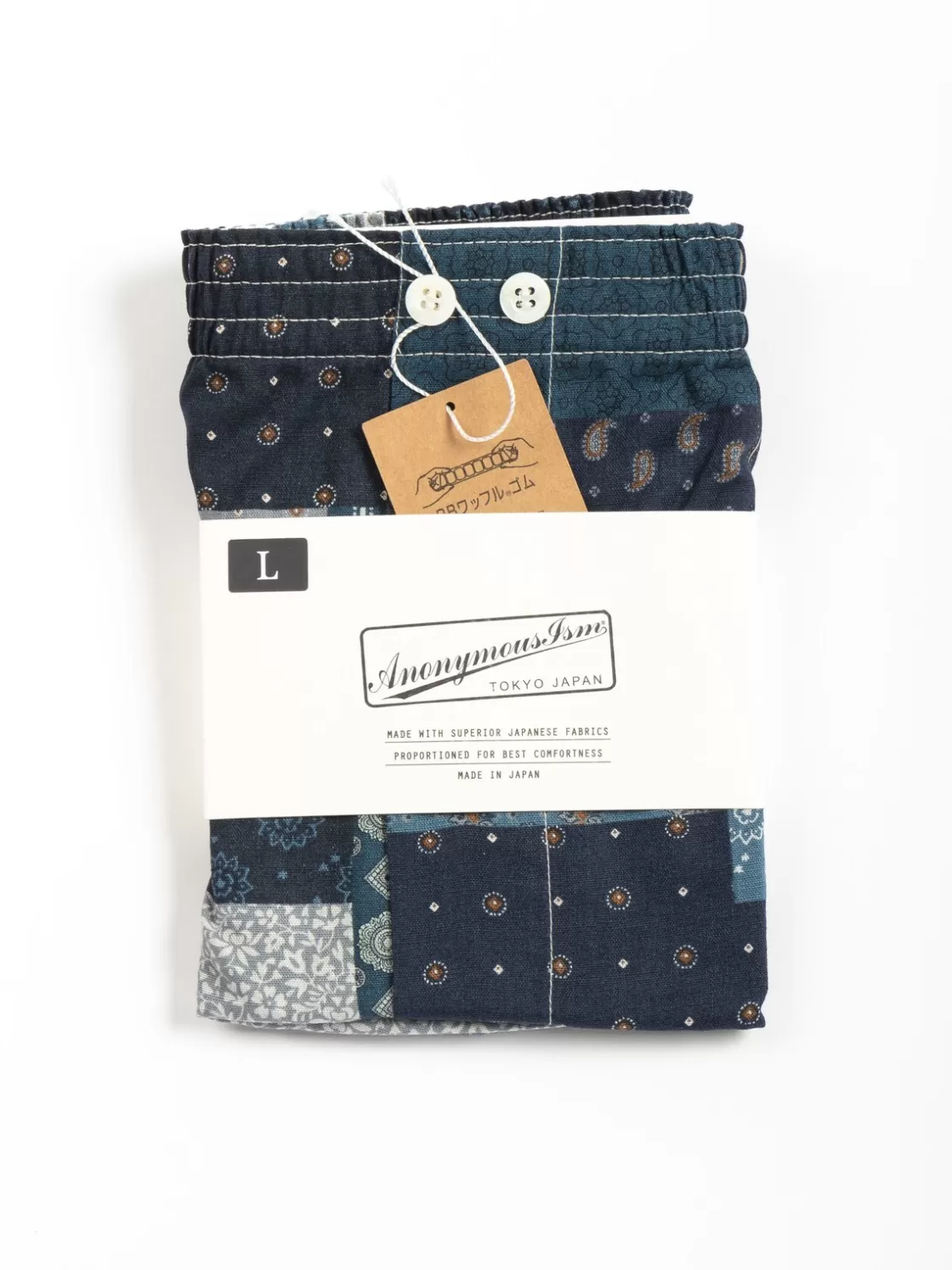 Anonymous Ism VINTAGE PATCHWORKS BOXER BLUE Clearance