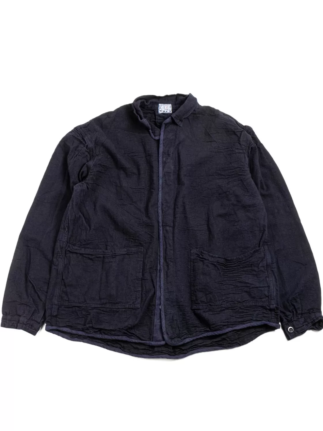 Tender Co WEBBING FLY SHIRT INDIGO CHAMBRAY COTTON TOTE CLOTH HADAL BLUE Clearance