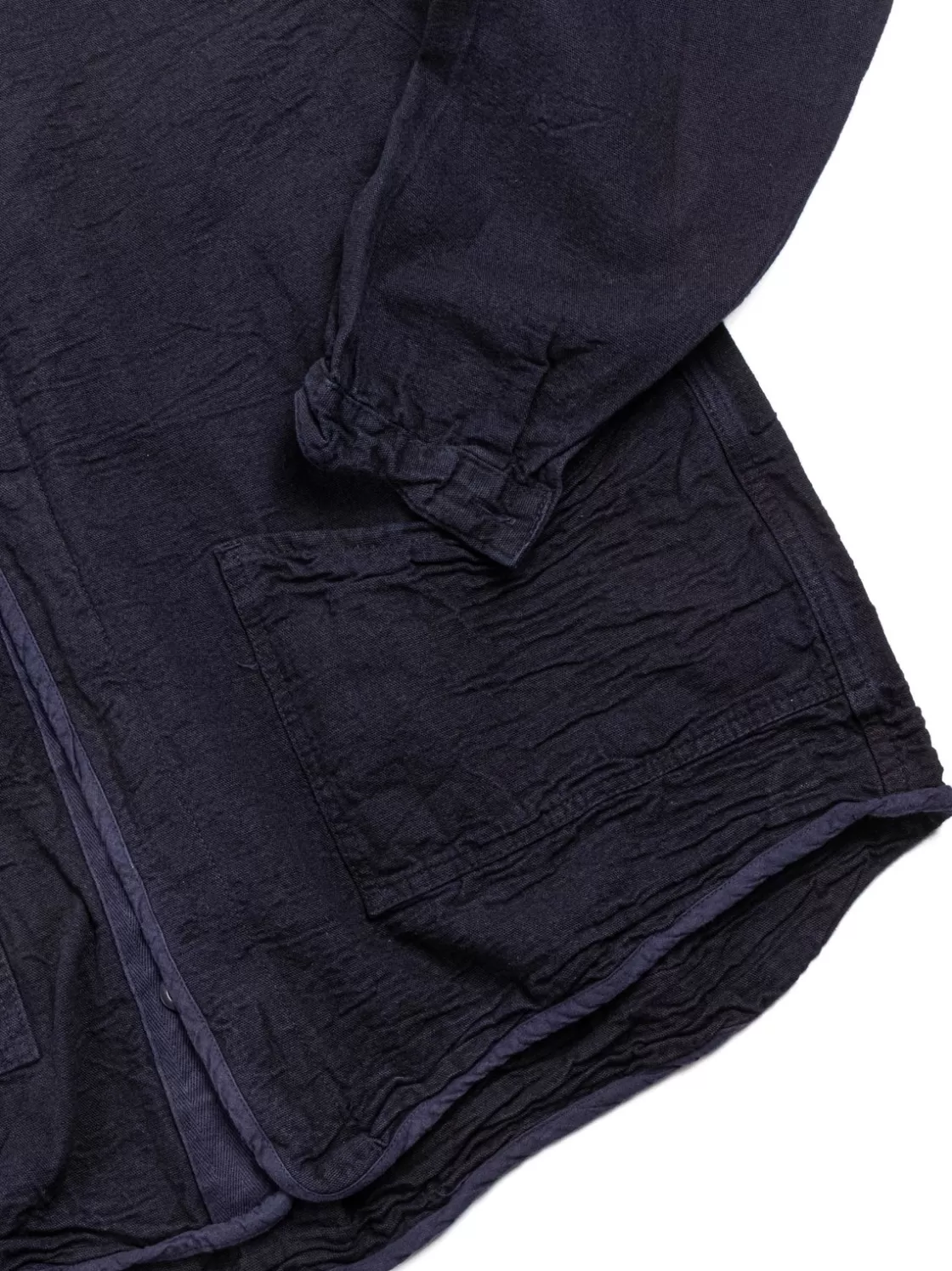 Tender Co WEBBING FLY SHIRT INDIGO CHAMBRAY COTTON TOTE CLOTH HADAL BLUE Clearance