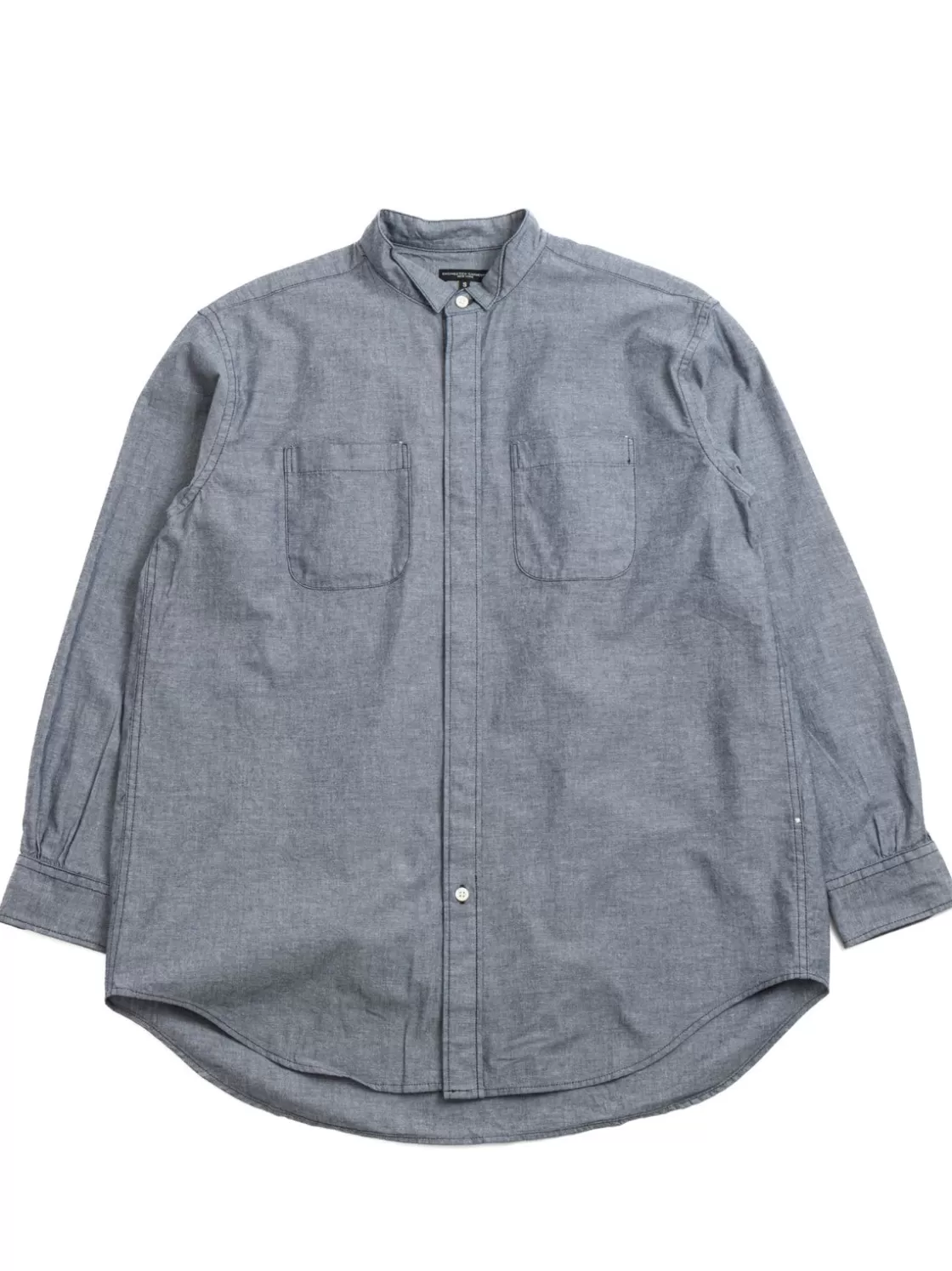 Engineered Garments WING COLLAR SHIRT INDIGO COTTON CHAMBRAY Outlet