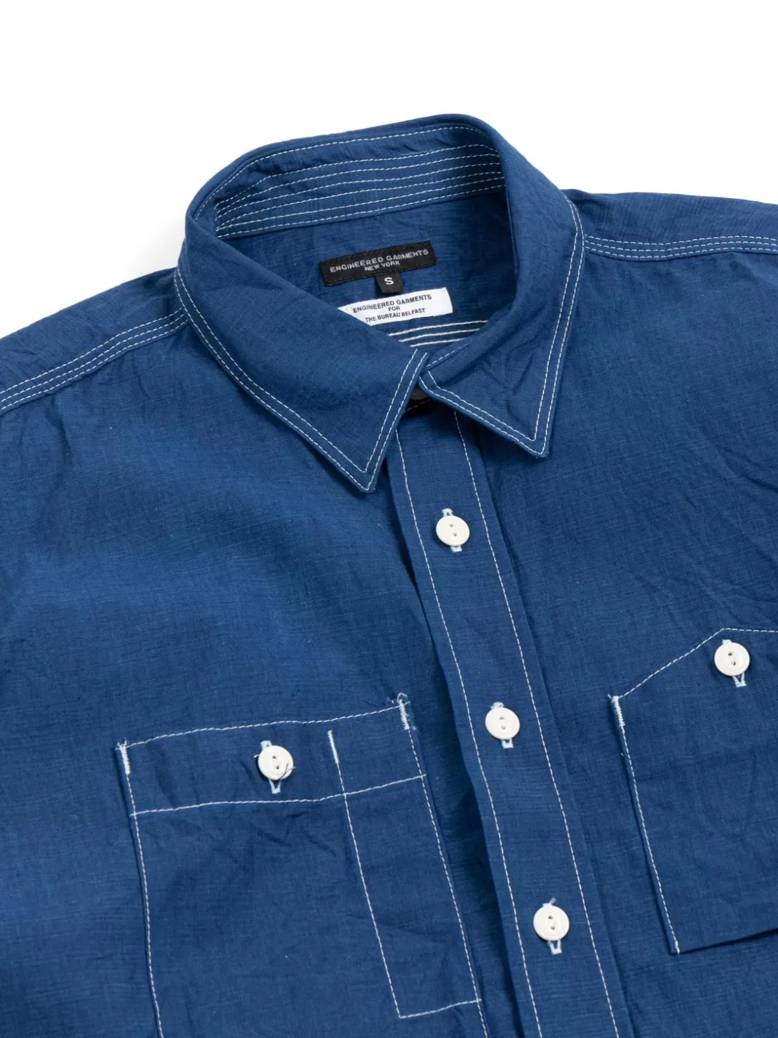 Engineered Garments For The Bureau WORK SHIRT BLUE INDIGO (TBB EXCLUSIVE) Online